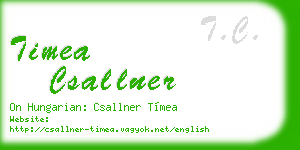 timea csallner business card